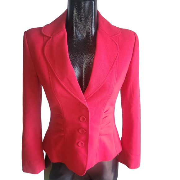 Le Chateau Red Fitted Blazer S - Picture 1 of 6